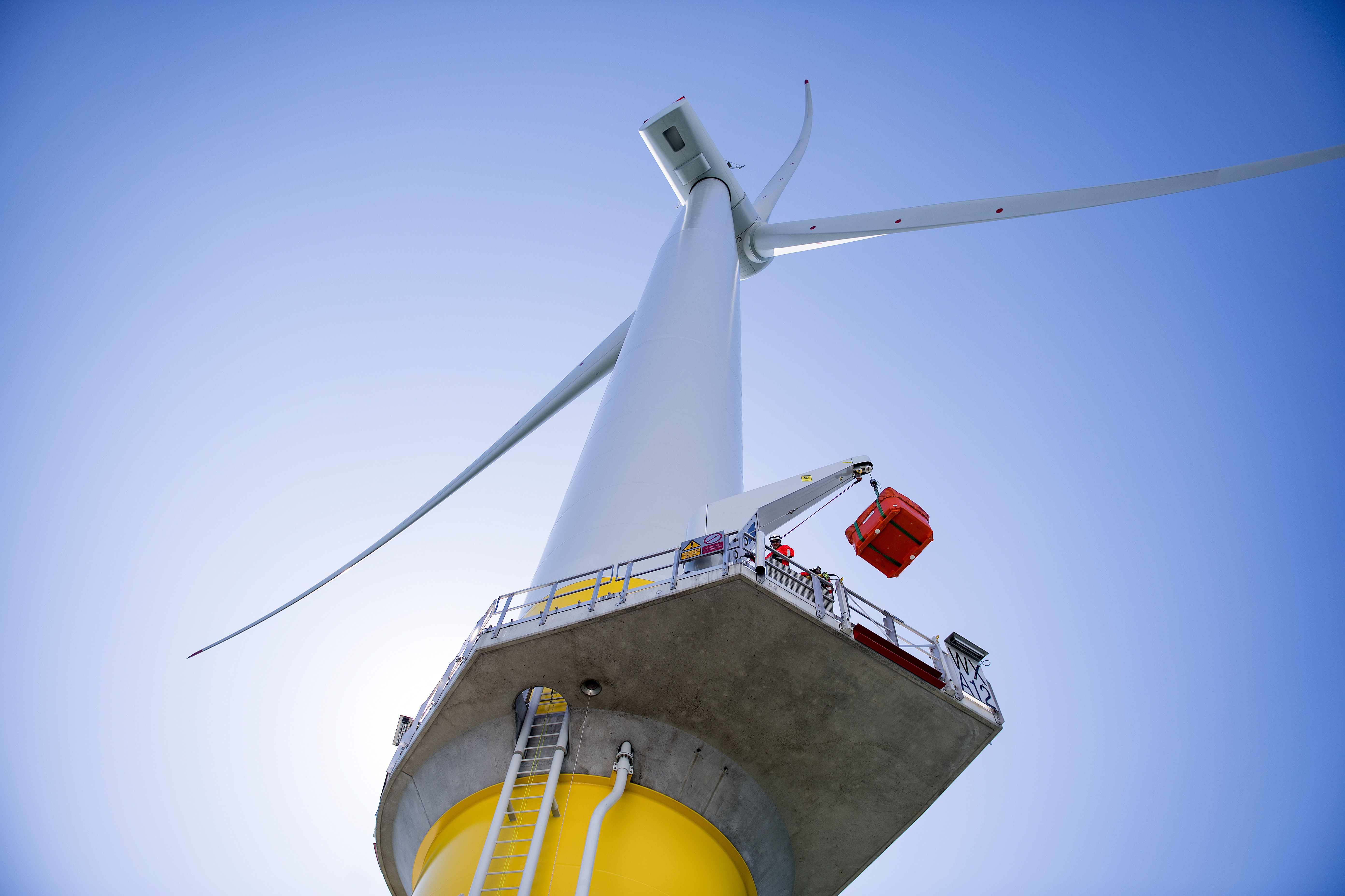 Wind turbine at Walney Extension Offshore Wind Farm