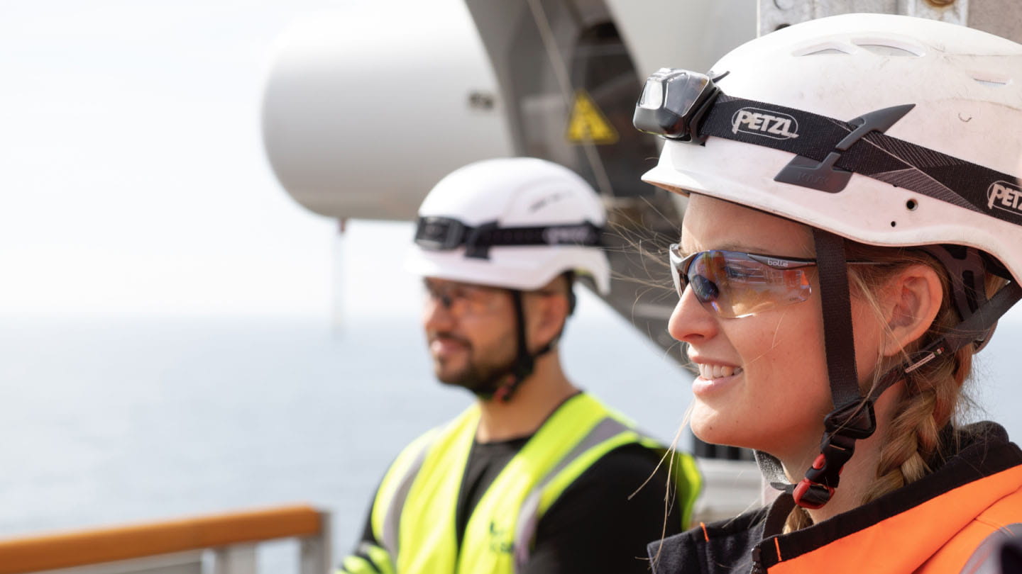 Offshore wind construction workers