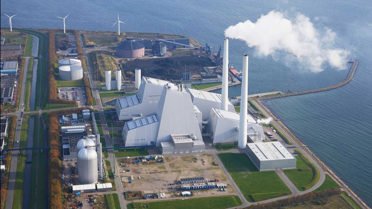 Avedøre Combined Heat and Power Plant, located south of Copenhagen, Denmark.
