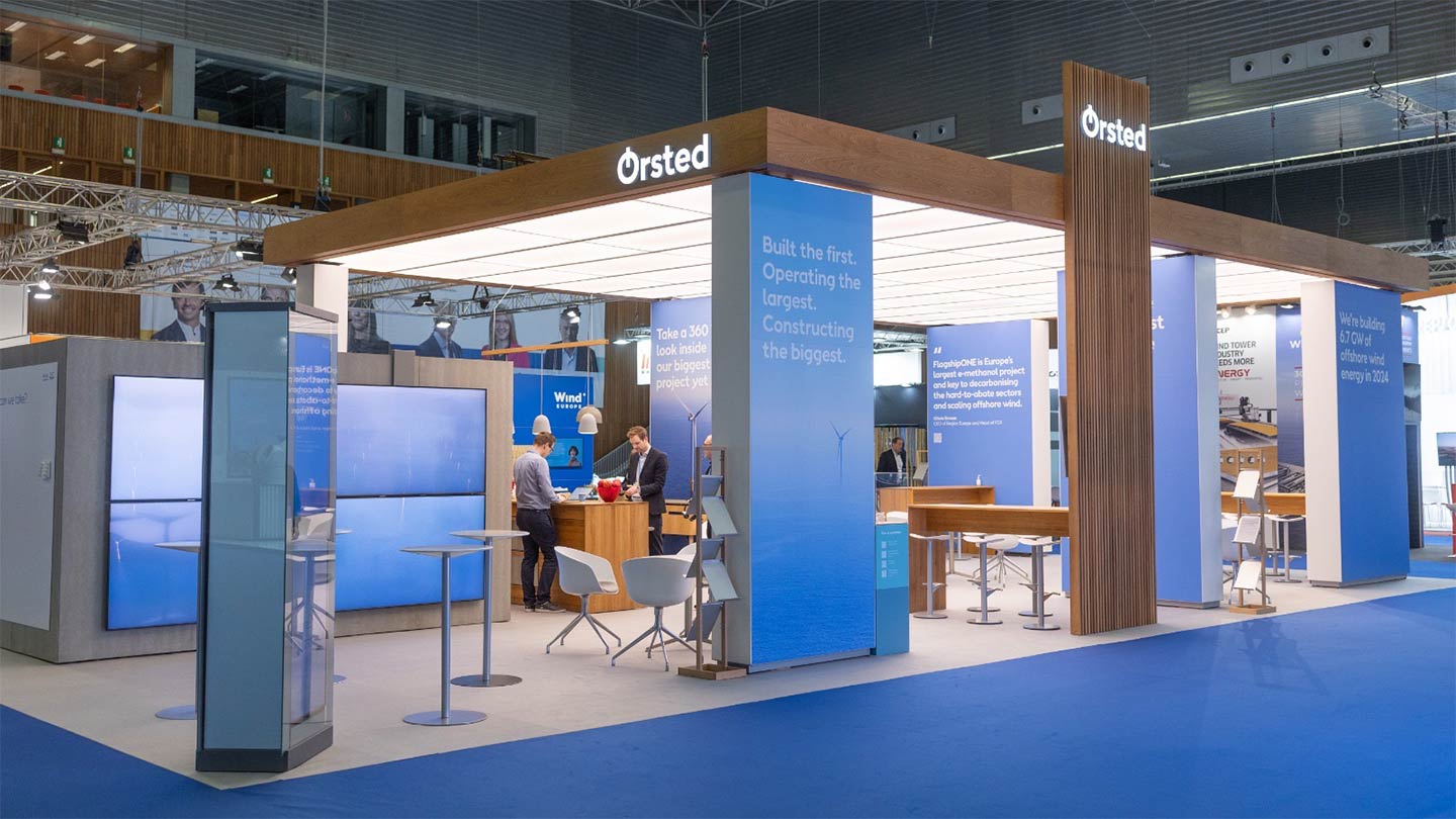 Ørsted's physical stand at WindEurope in Bilbao