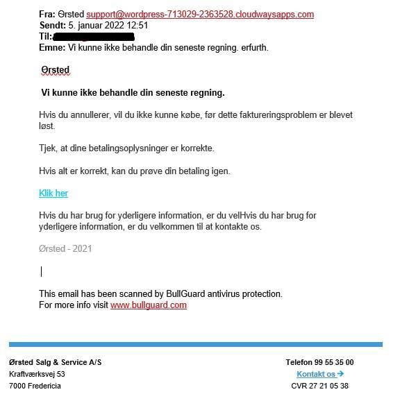 Falske Mails Og Sms | Ørsted Erhverv