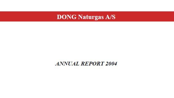 Ørsted, then known as DONG Energy, Sale & Service annual report for 2004.