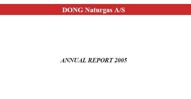 Ørsted, then known as DONG Energy, Sale & Service annual report for 2005.