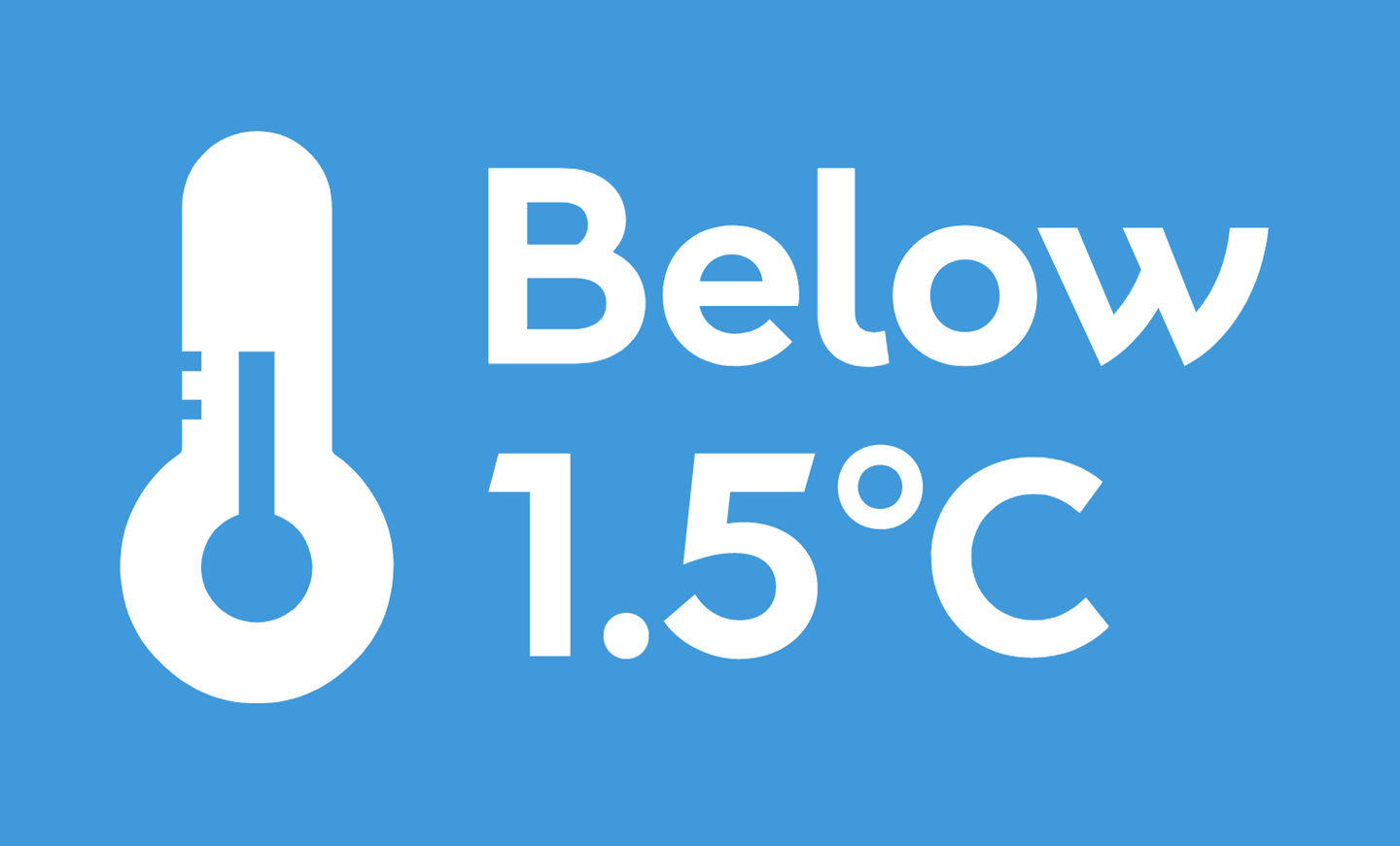 Staying below 1.5 °C to fight climate change.