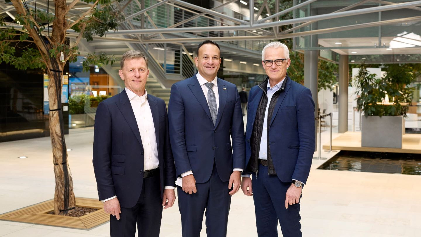 Pictured are (l-r): Kieran White, VP Europe Onshore Ørsted; Tánaiste and Minister for Enterprise, Trade and Employment, Leo Varadkar; Mads Nipper, Group CEO Ørsted.
