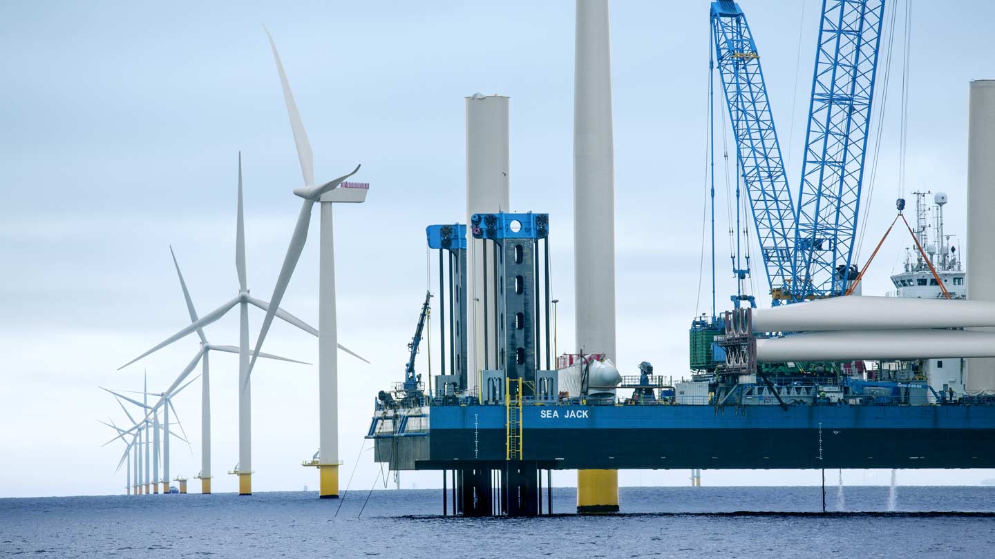Anholt Offshore Wind Farm, located in the Kattegat sea.