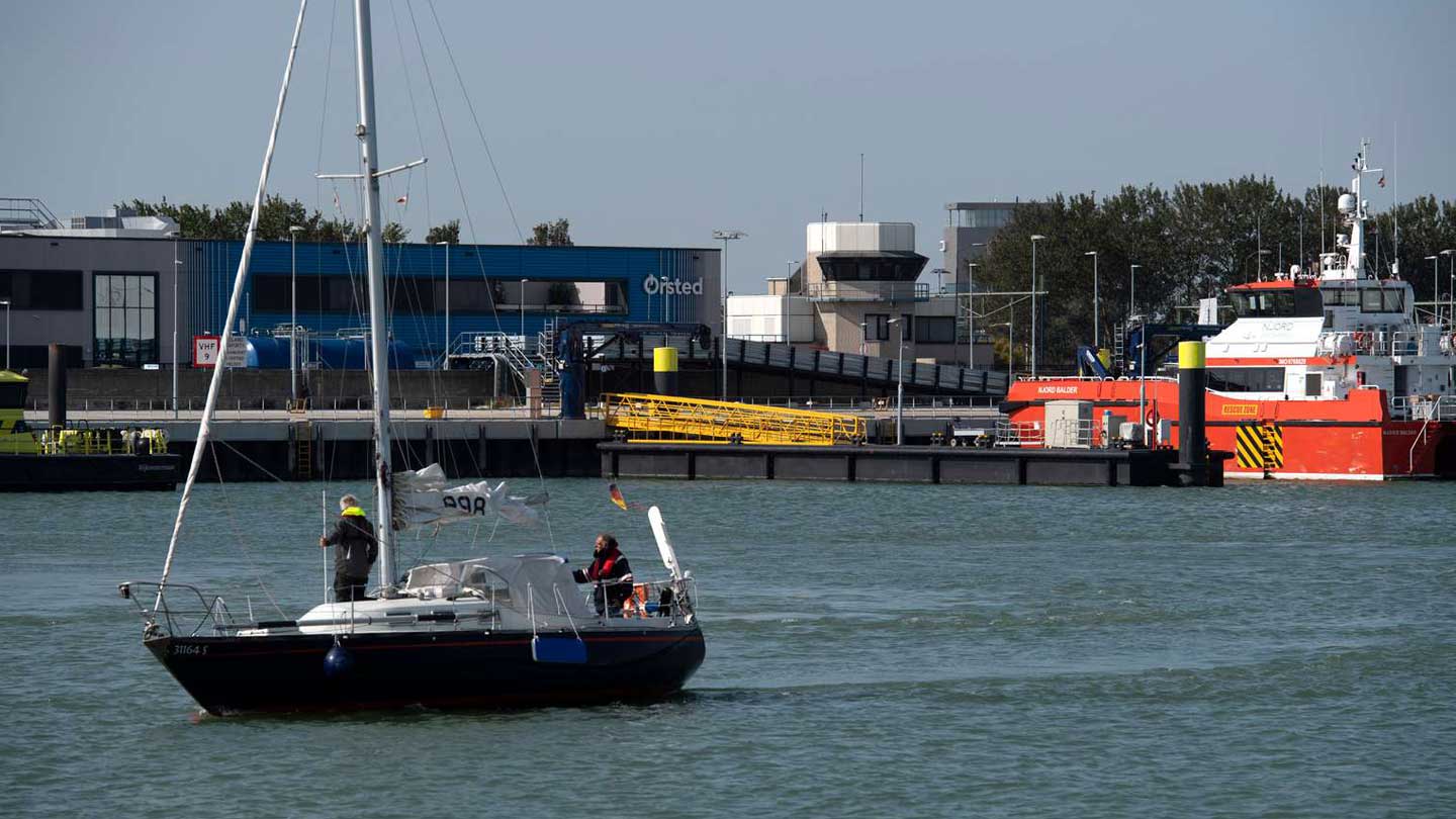 The harbour where Ørsted's Vlissingen office is located in the Netherlands.