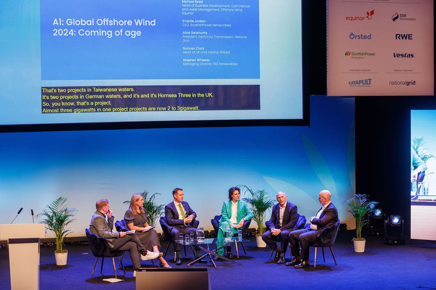 Duncan Clark, Head of Ørsted UK & Ireland speaking during a panel discussion about the offshore wind industry’s evolution, key successes to build on and challenges to expect in the future.  