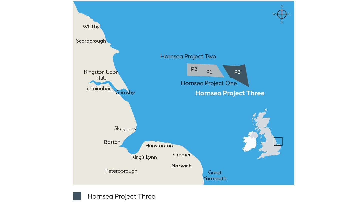 Project Map for Hornsea 3