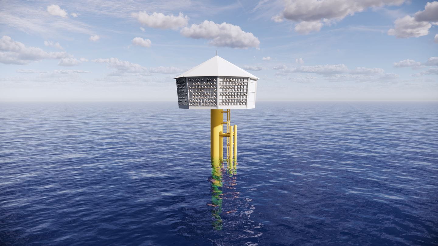 Offshore Kittiwake artificial nesting structure