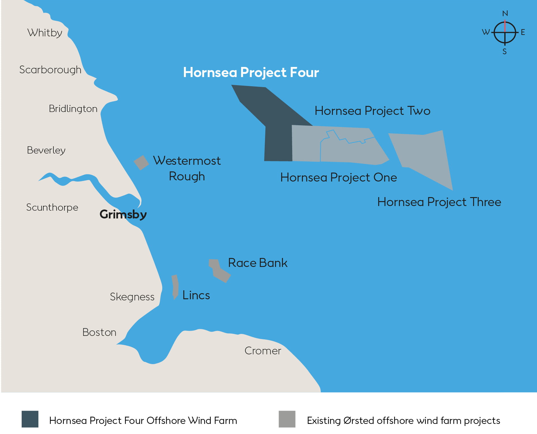 Hornsea Project Four map