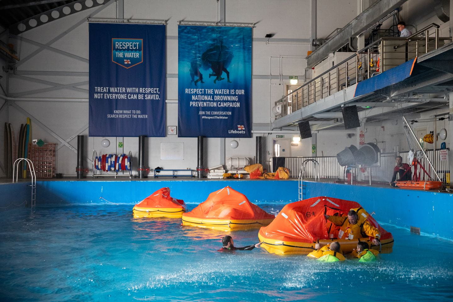 RNLI sea survival training sponsored by Orsted