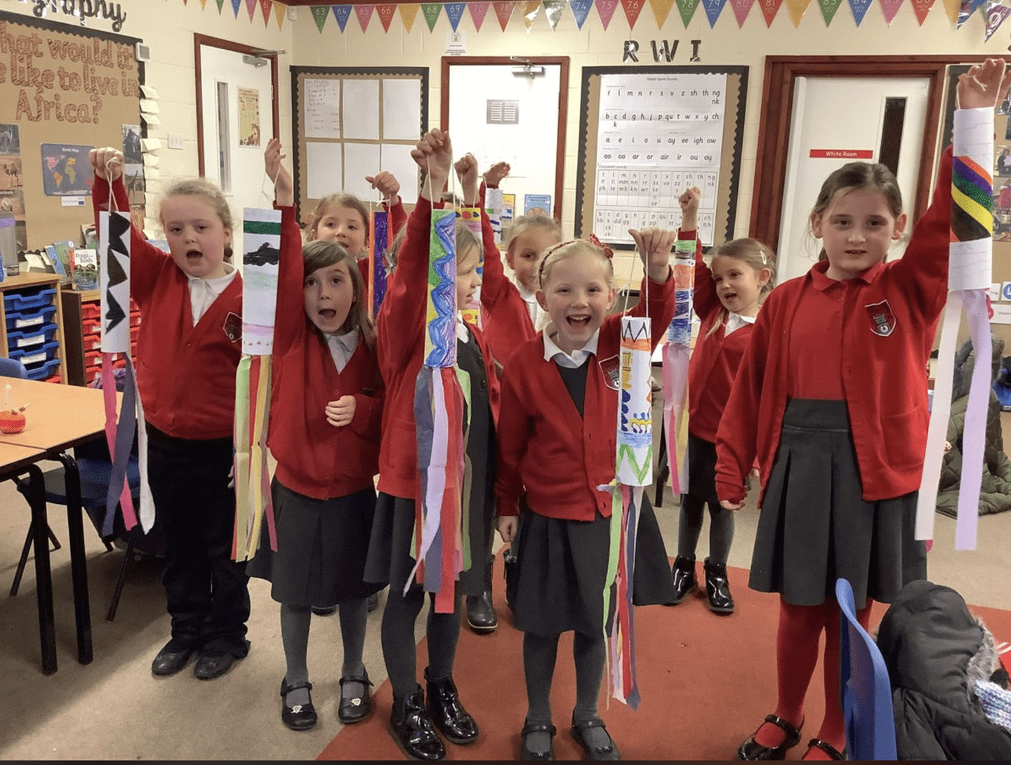 Image of children taking part in a Stemettes science experiment