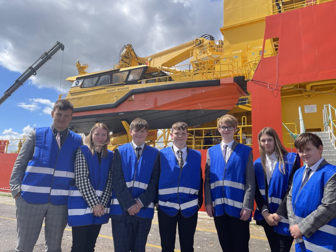 Students from Engineering UTC Northern Lincolnshire visit Ørsted’s East Coast Hub in Grimsby during 2022.