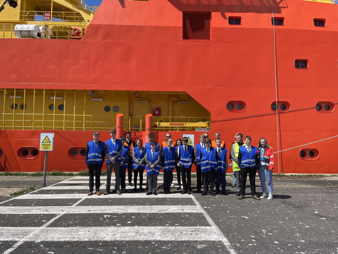 Students from Engineering UTC Northern Lincolnshire visit Ørsted’s East Coast Hub in Grimsby during 2022.
