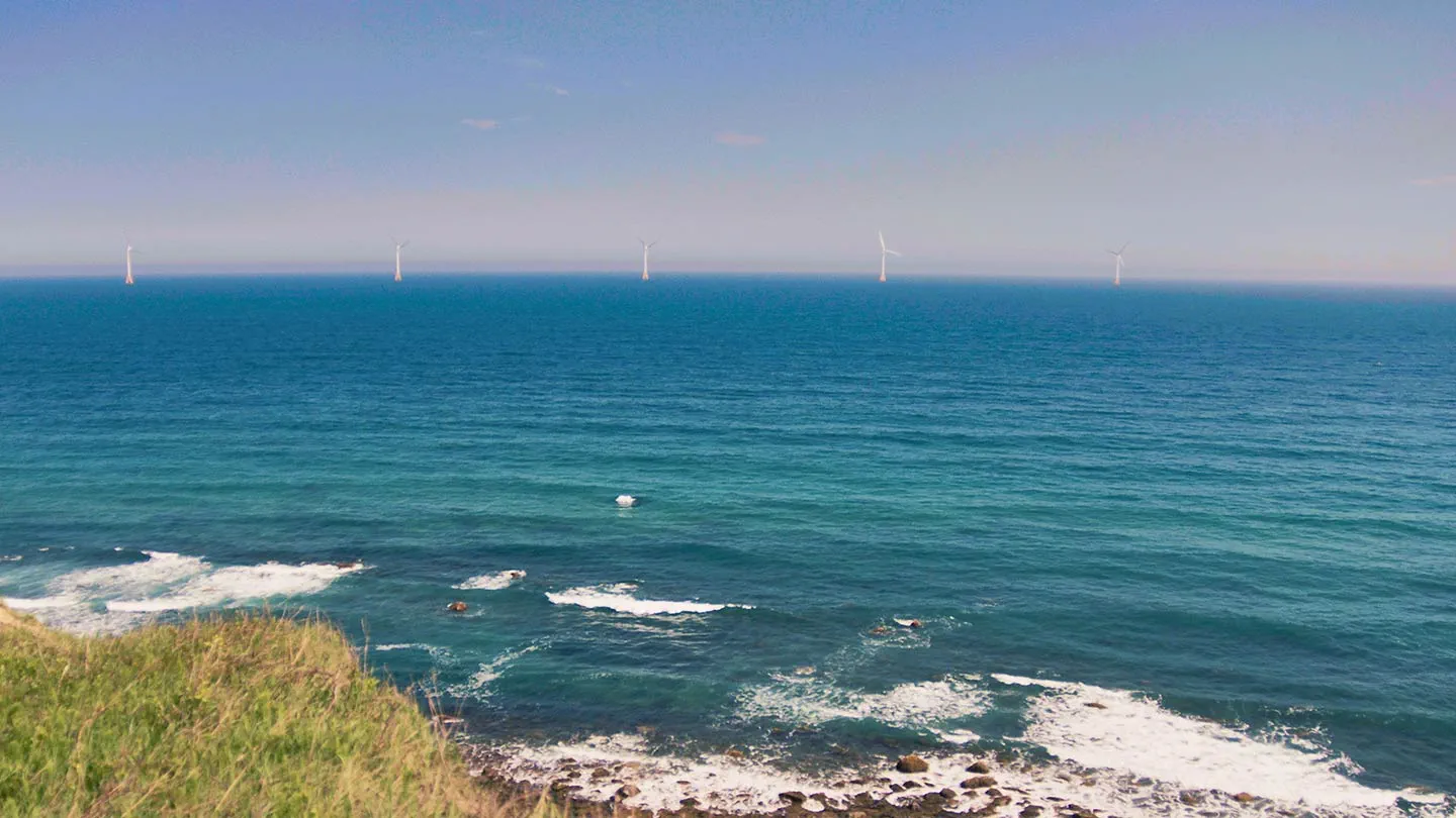 The first five wind turbines in the US - Block Island Wind Farm