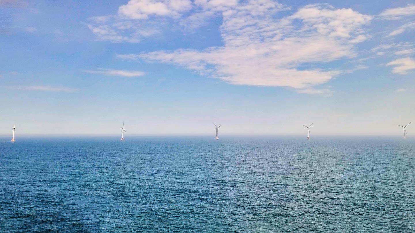 Block Island Wind Farm from shore