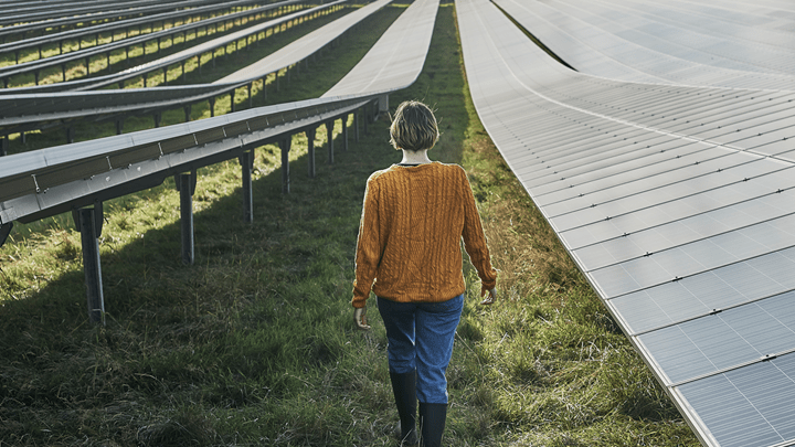 Landowner walking through Solar Center