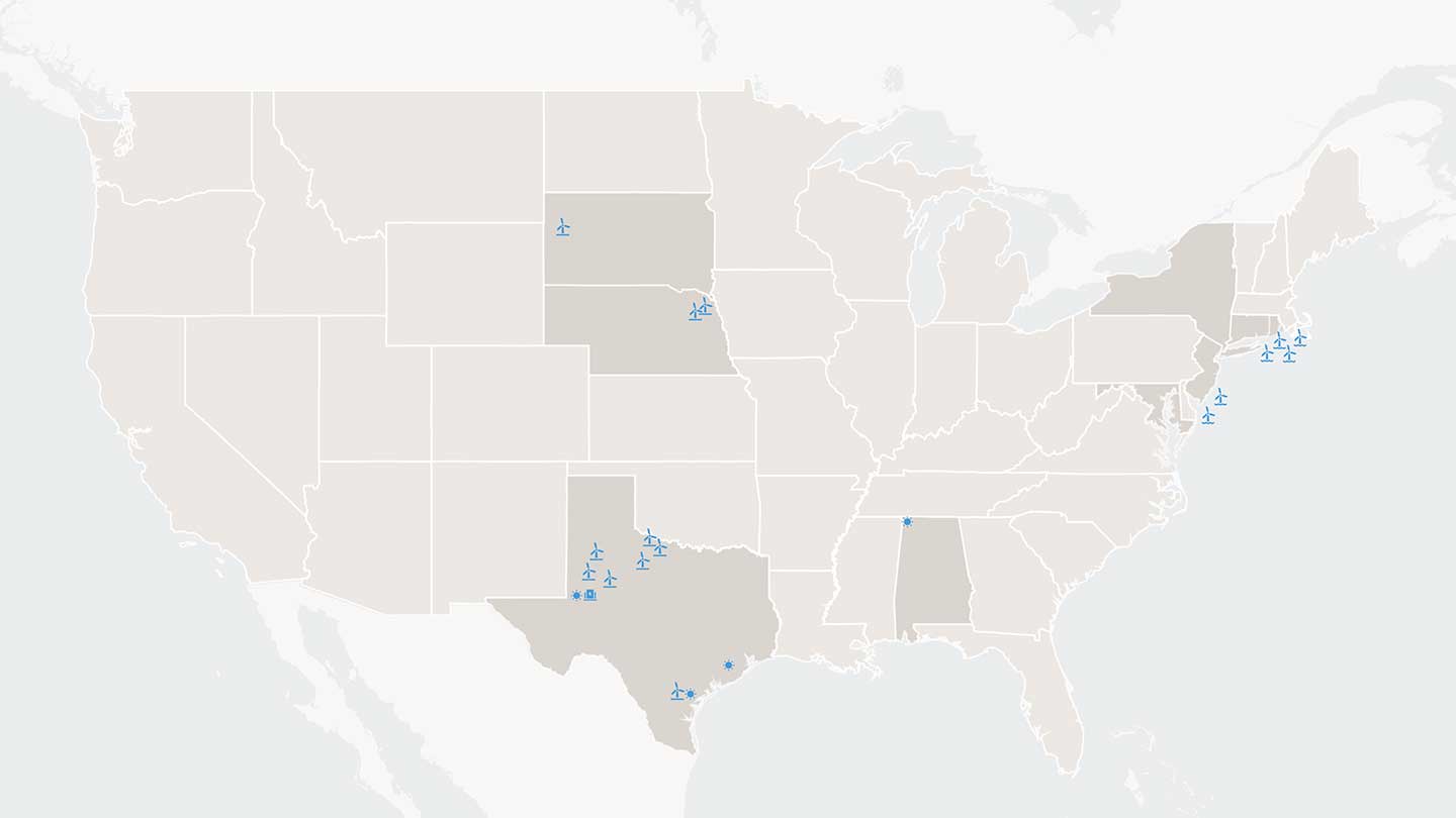 Map, US footprint