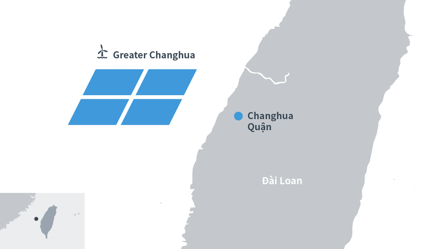 Map of offshore wind farm Greater Changhua