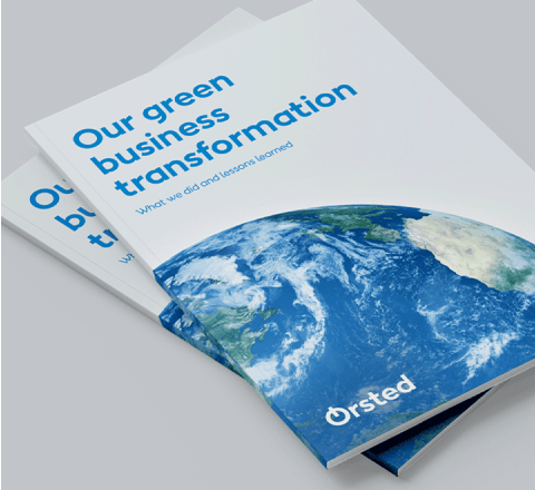 Ørsted's green business transformation white paper tells the story of Ørsted's move from fossil fuels to renewables.